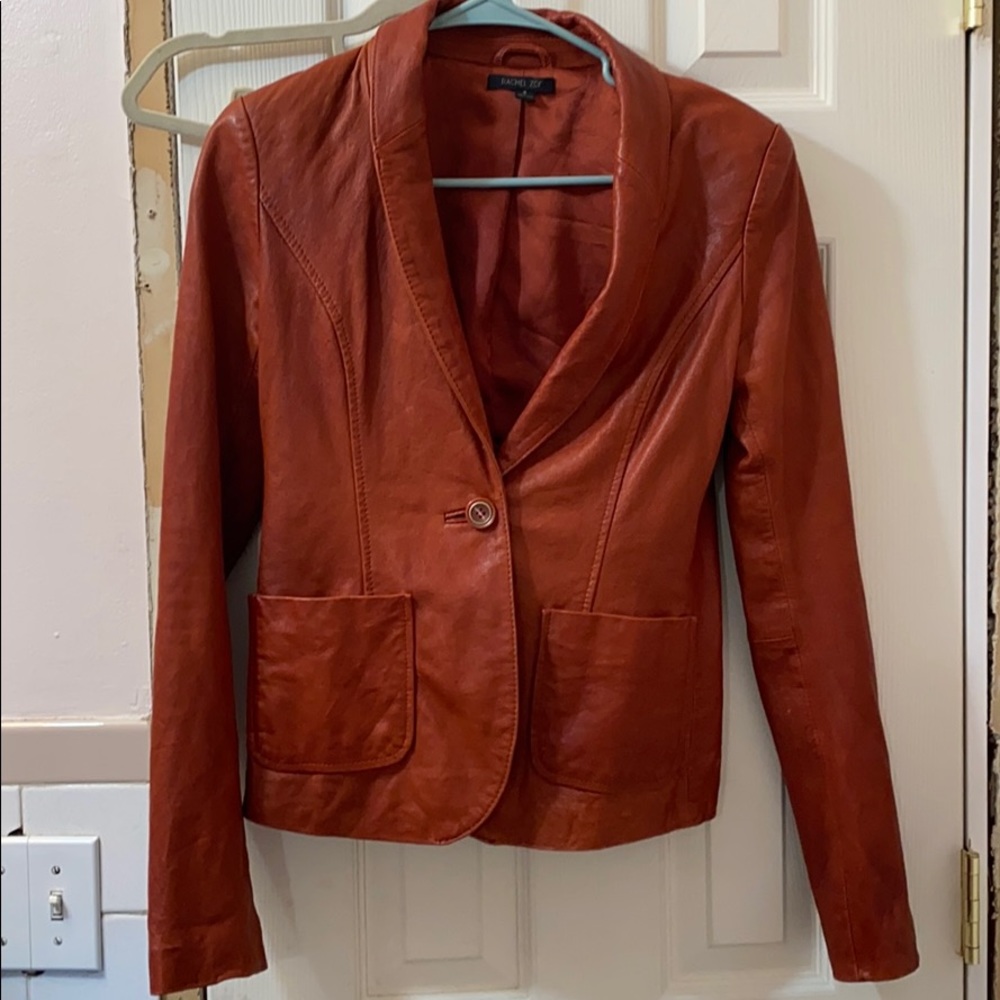Rachel Zoe leather jacket blazer